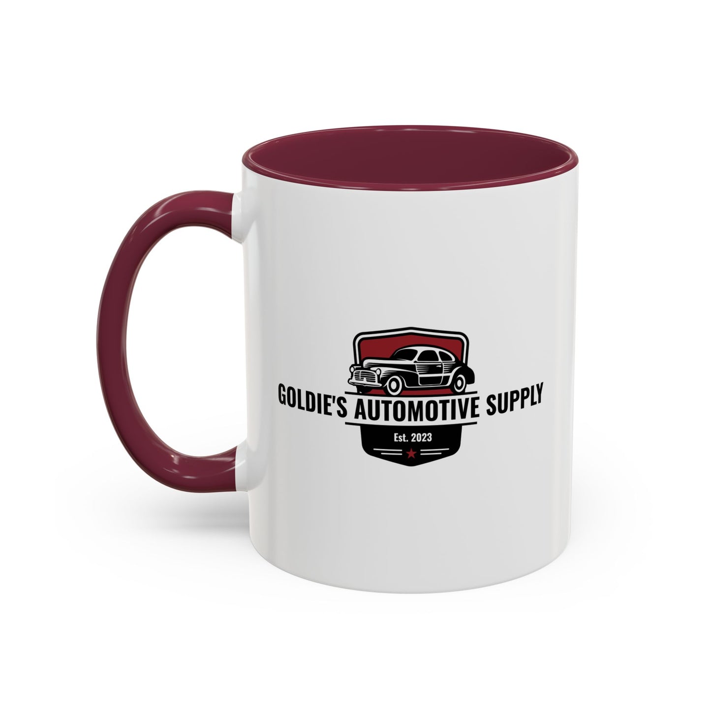 Goldie’s Automotive Supply - Maroon - Color Matched Logo - 11 oz mug