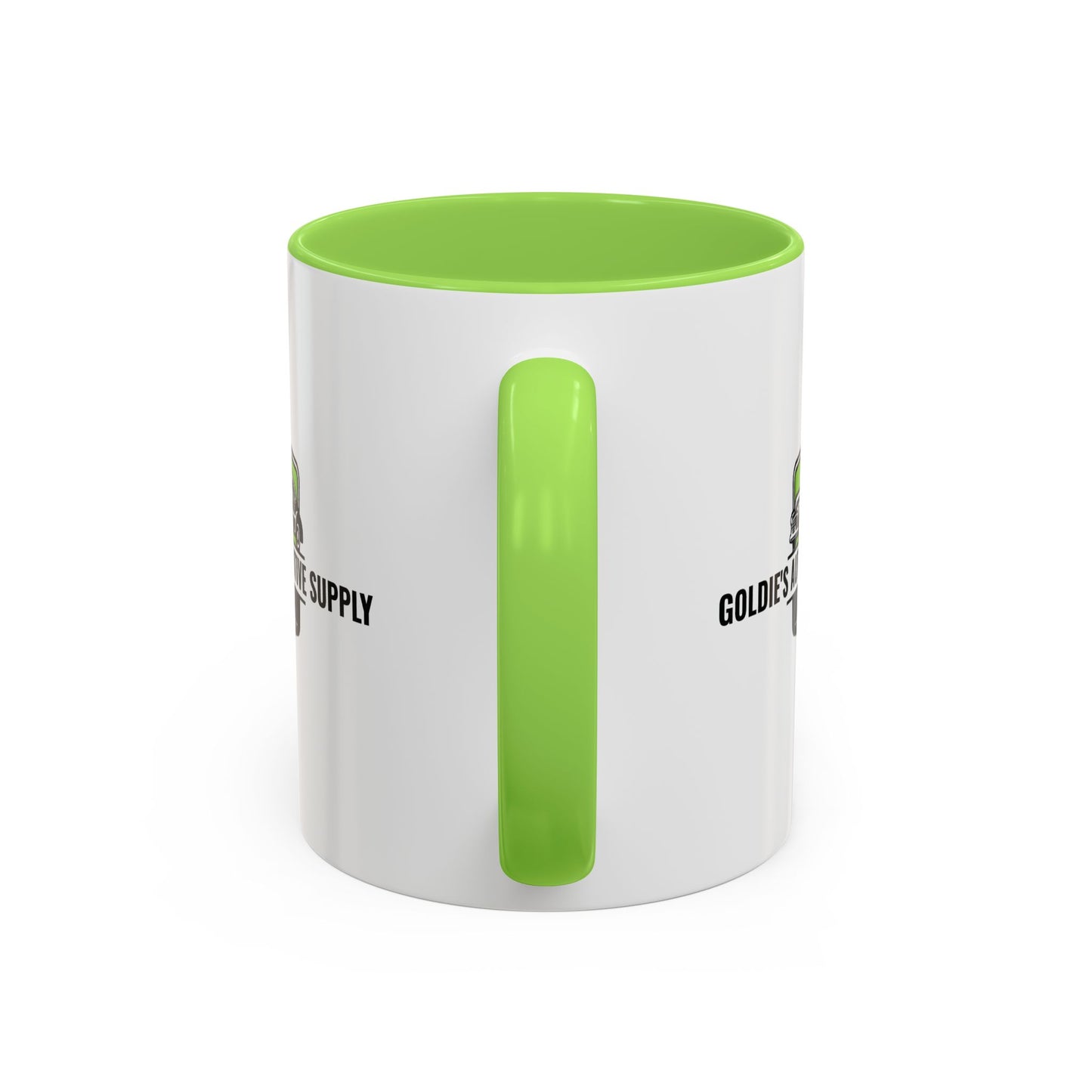 Goldie's Automotive Supply - Lime Green - Color Matched Logo - 11oz Mug