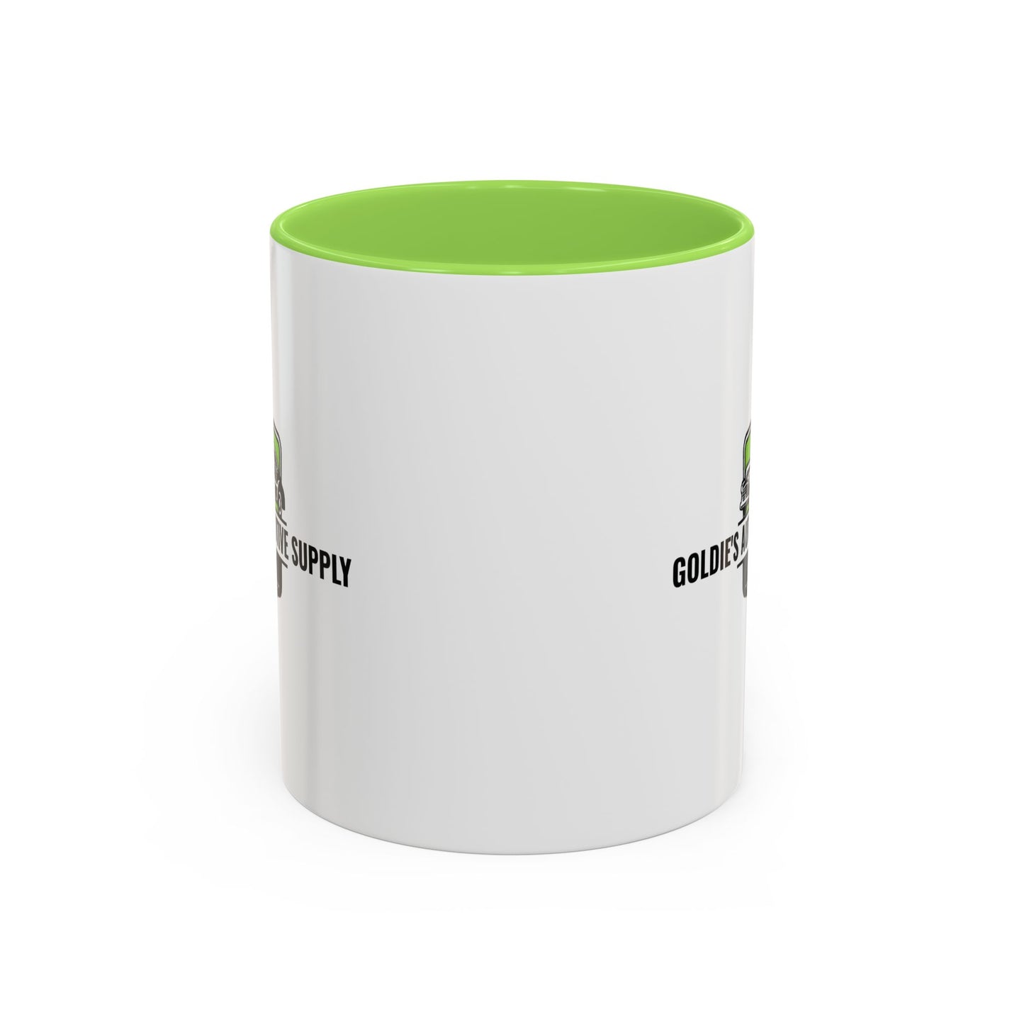 Goldie's Automotive Supply - Lime Green - Color Matched Logo - 11oz Mug