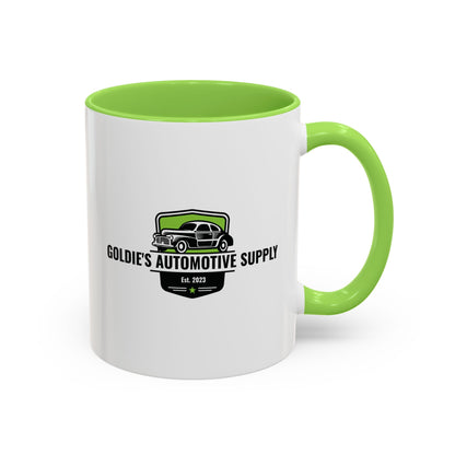 Goldie's Automotive Supply - Lime Green - Color Matched Logo - 11oz Mug